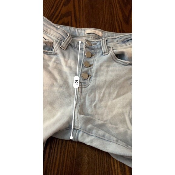 Kancan Signature Jeans Kurvy Mid-rise Ankle Skinny Size 27 Distressed Light Wash - Picture 7 of 16